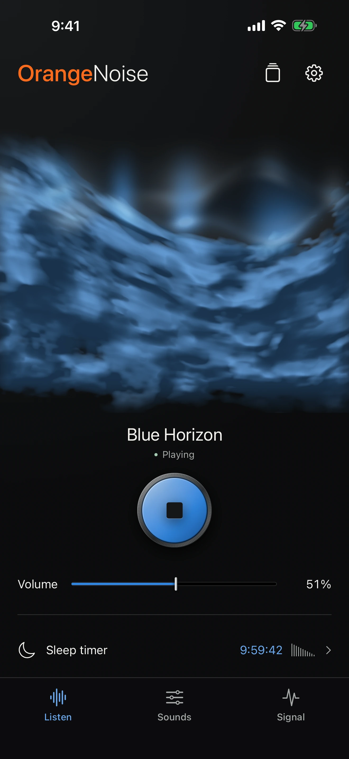 Blue noise with Pro Cloud chamber and Aurora glow